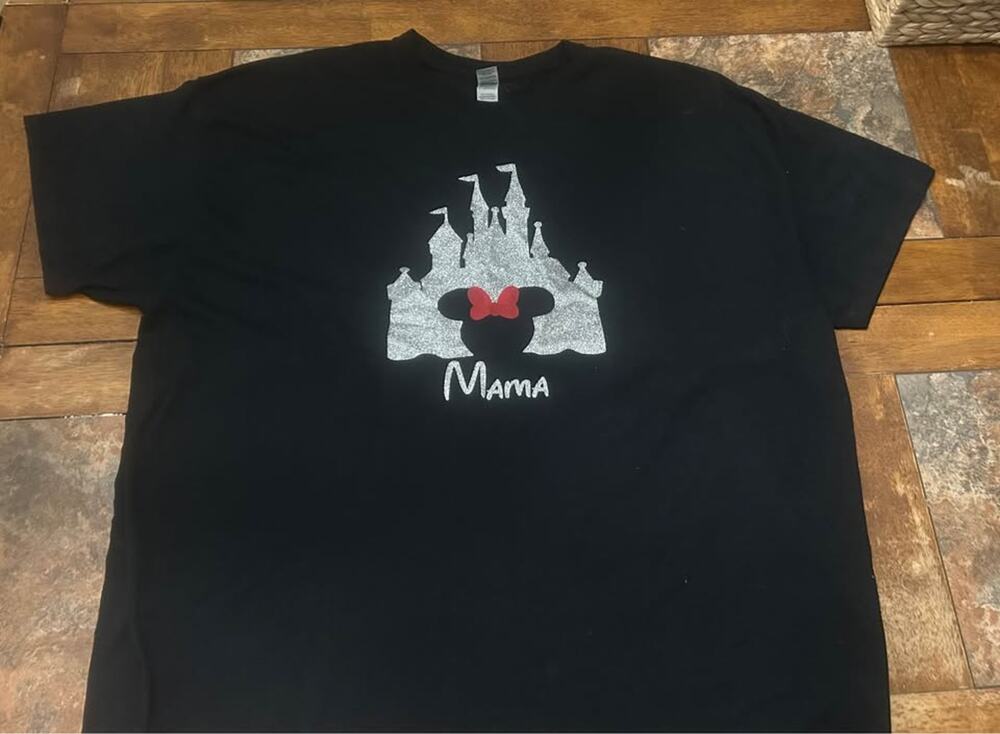 MAMA Minnie Mouse Silver Castle Shirt Disney  3XL 3 XL